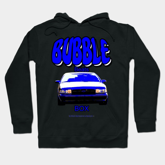 Impala Bubble Beats Box Blue Hoodie by Black Ice Design
